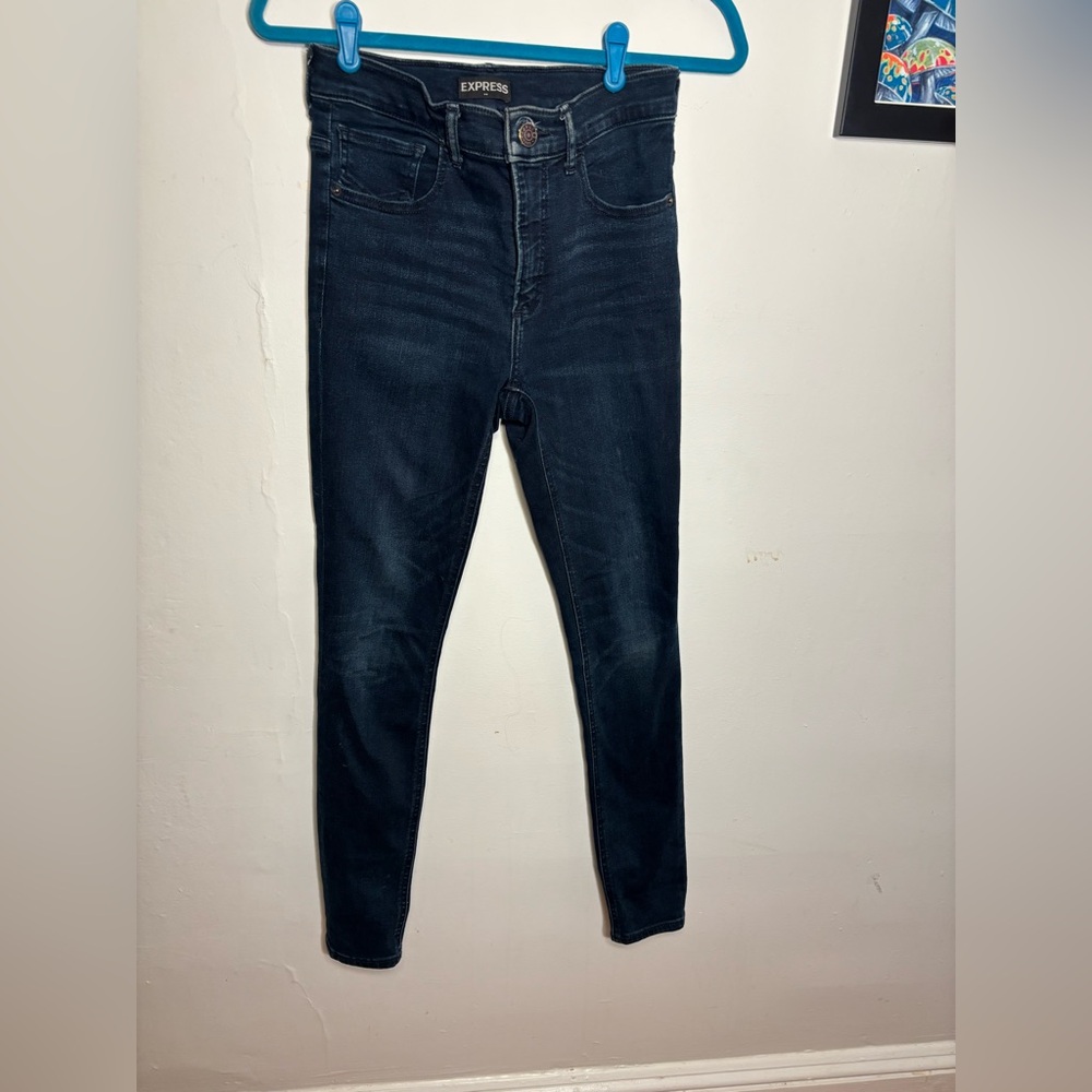 Express Women's Deep Indigo Skinny Jeans size 2